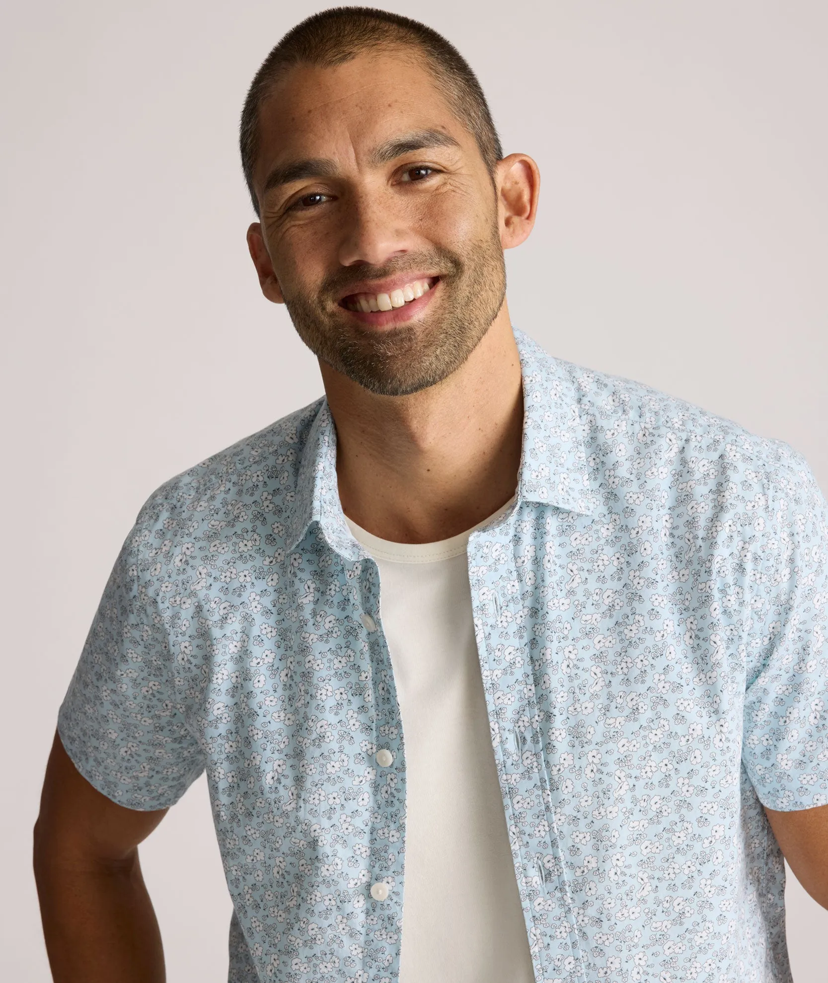 Stretch Cotton Short-Sleeve Ashford Shirt Timeless Wear