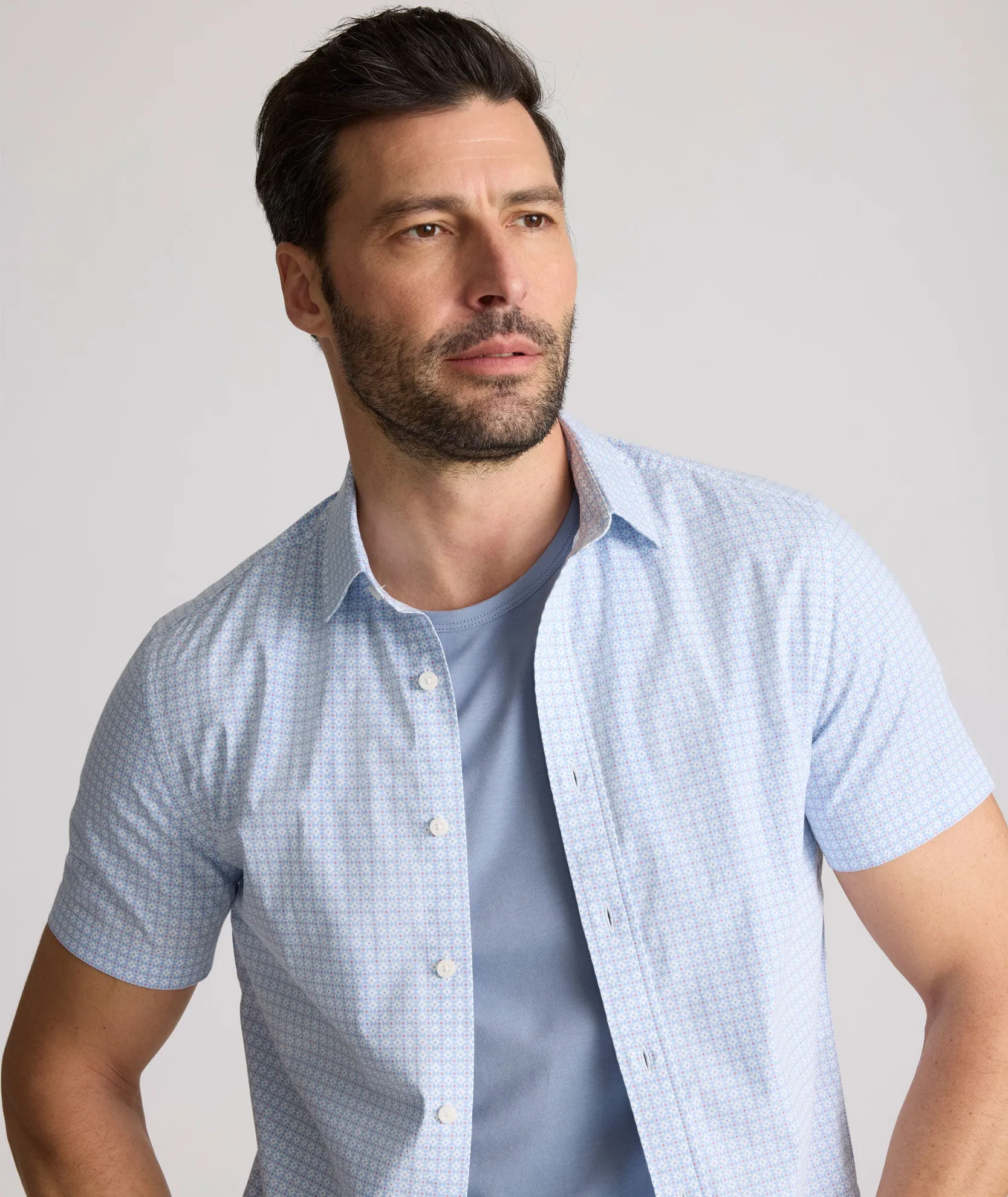 Stretch Cotton Short-Sleeve Dunbar Shirt Work Ready