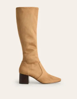 Stretch Knee Heel Boots-Acorn soft cushioning
