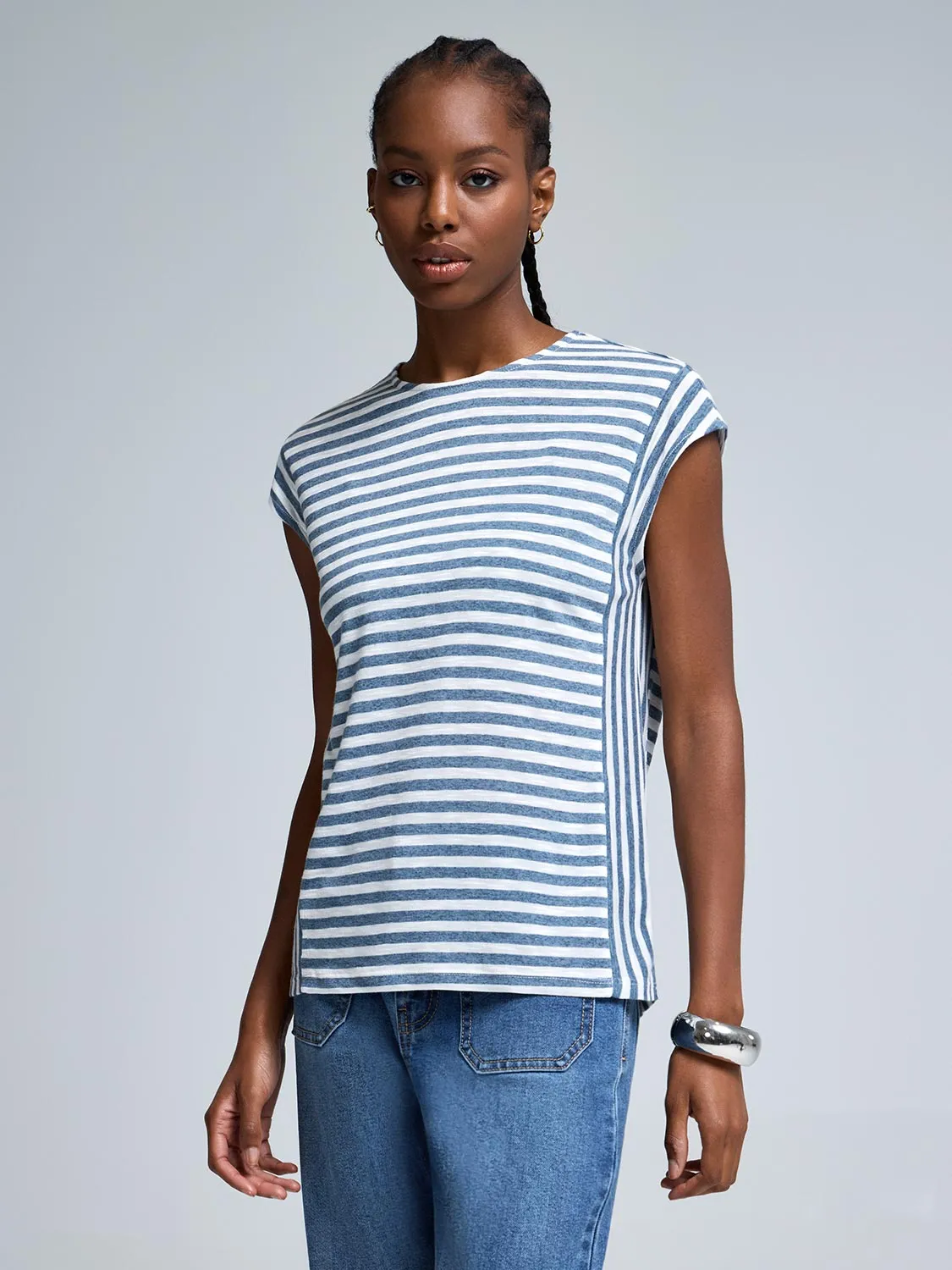 Striped Colour Block T-Shirt Fresh Mood