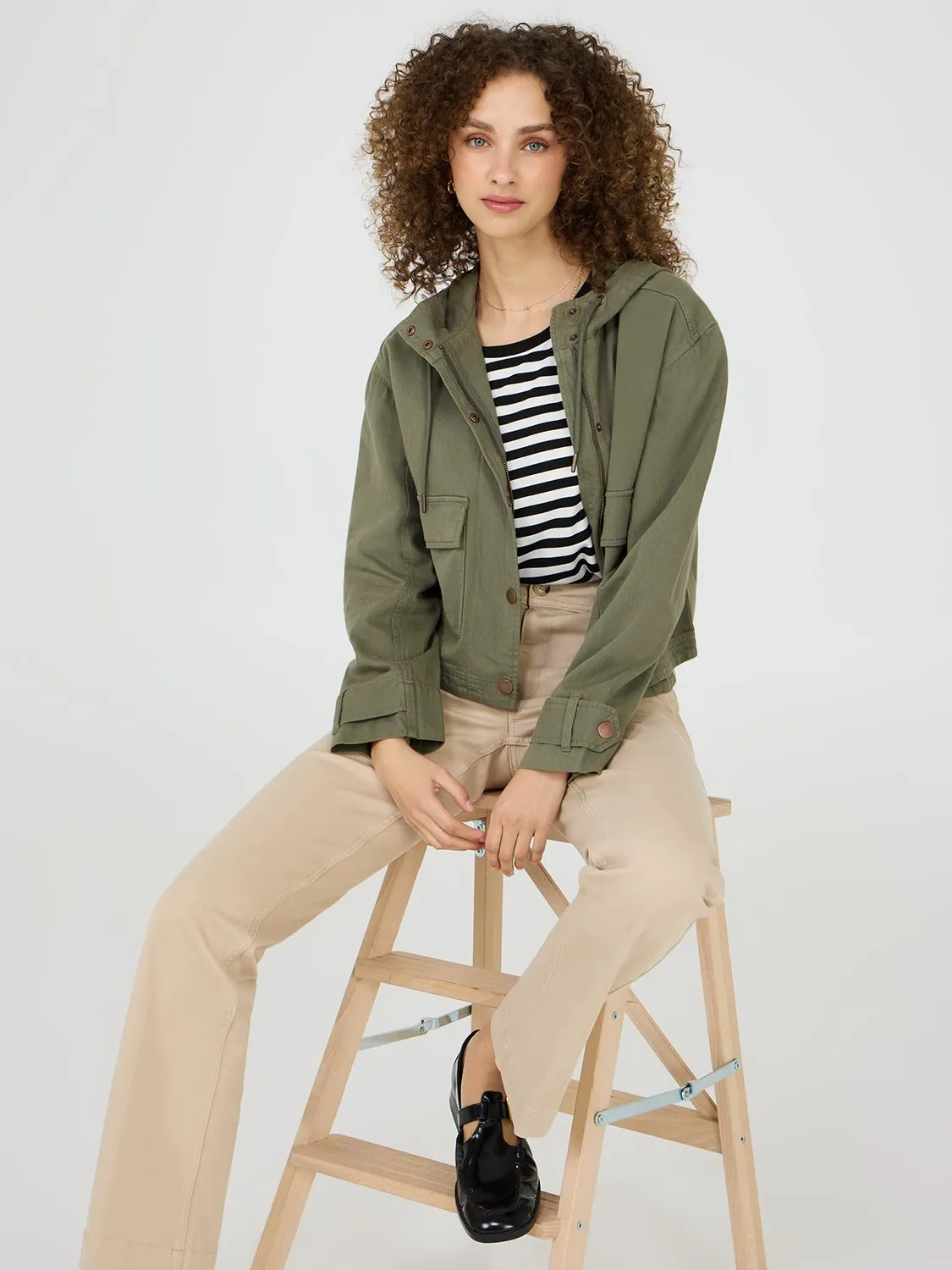 Striped Cuffed Dolman Sleeve Top Lifestyle Gear