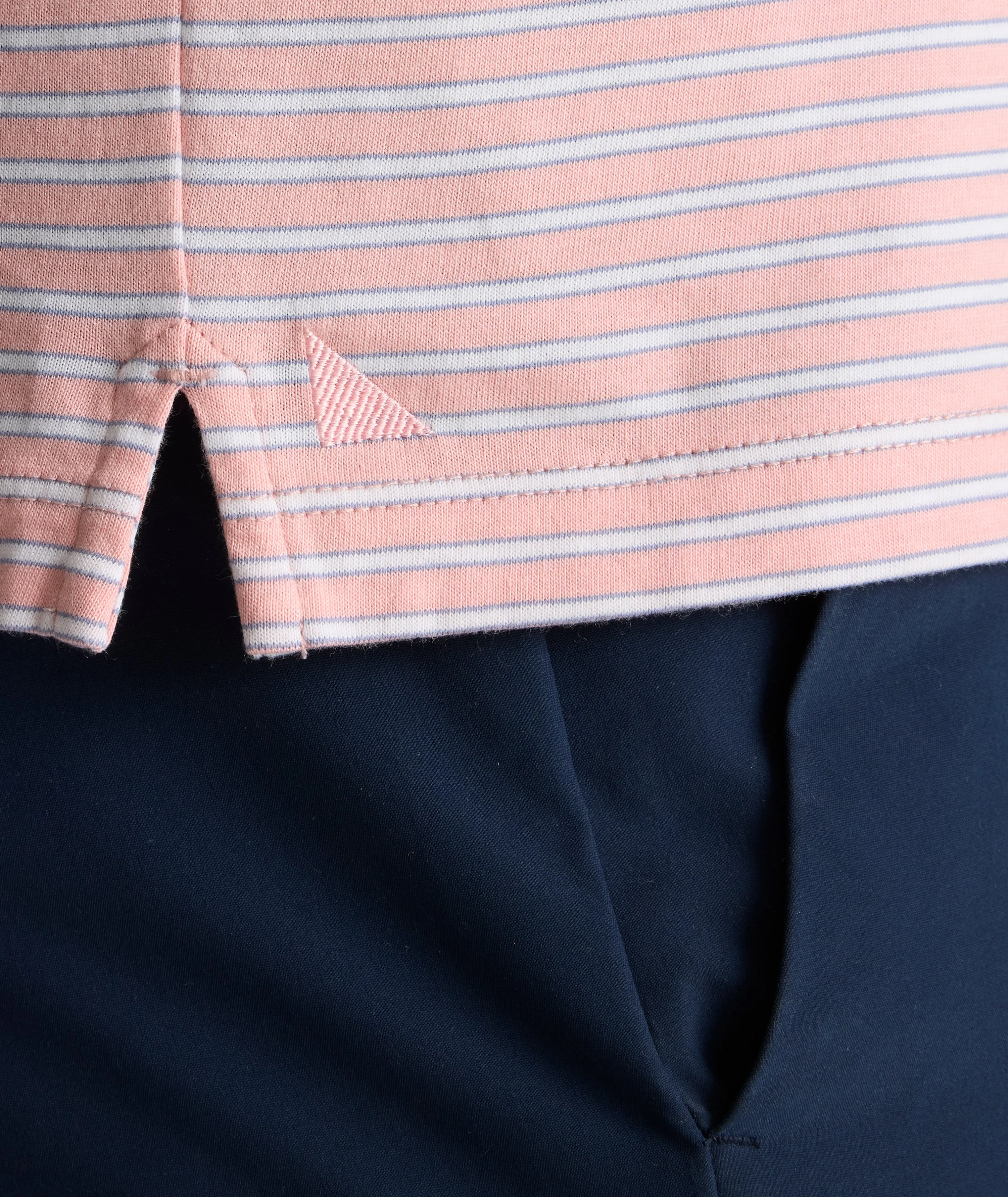 Striped Jersey Performance Polo campus cool