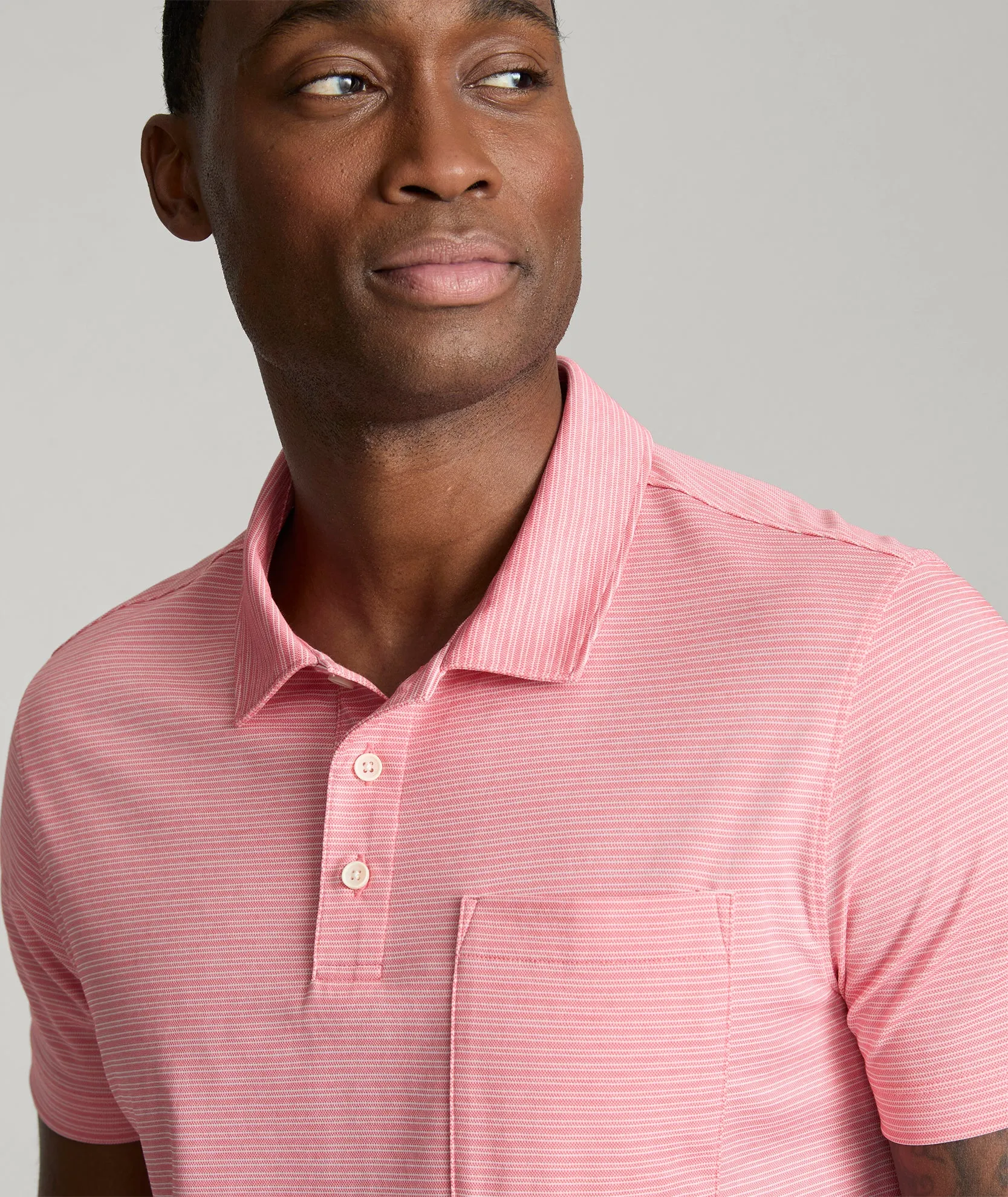 Striped Performance Polo casual wear