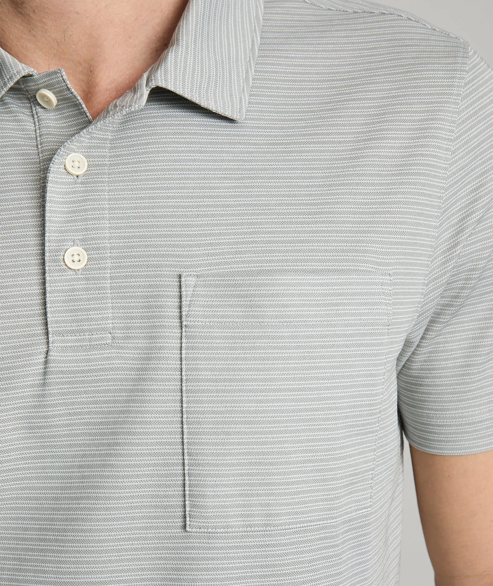 Striped Performance Polo smart tone