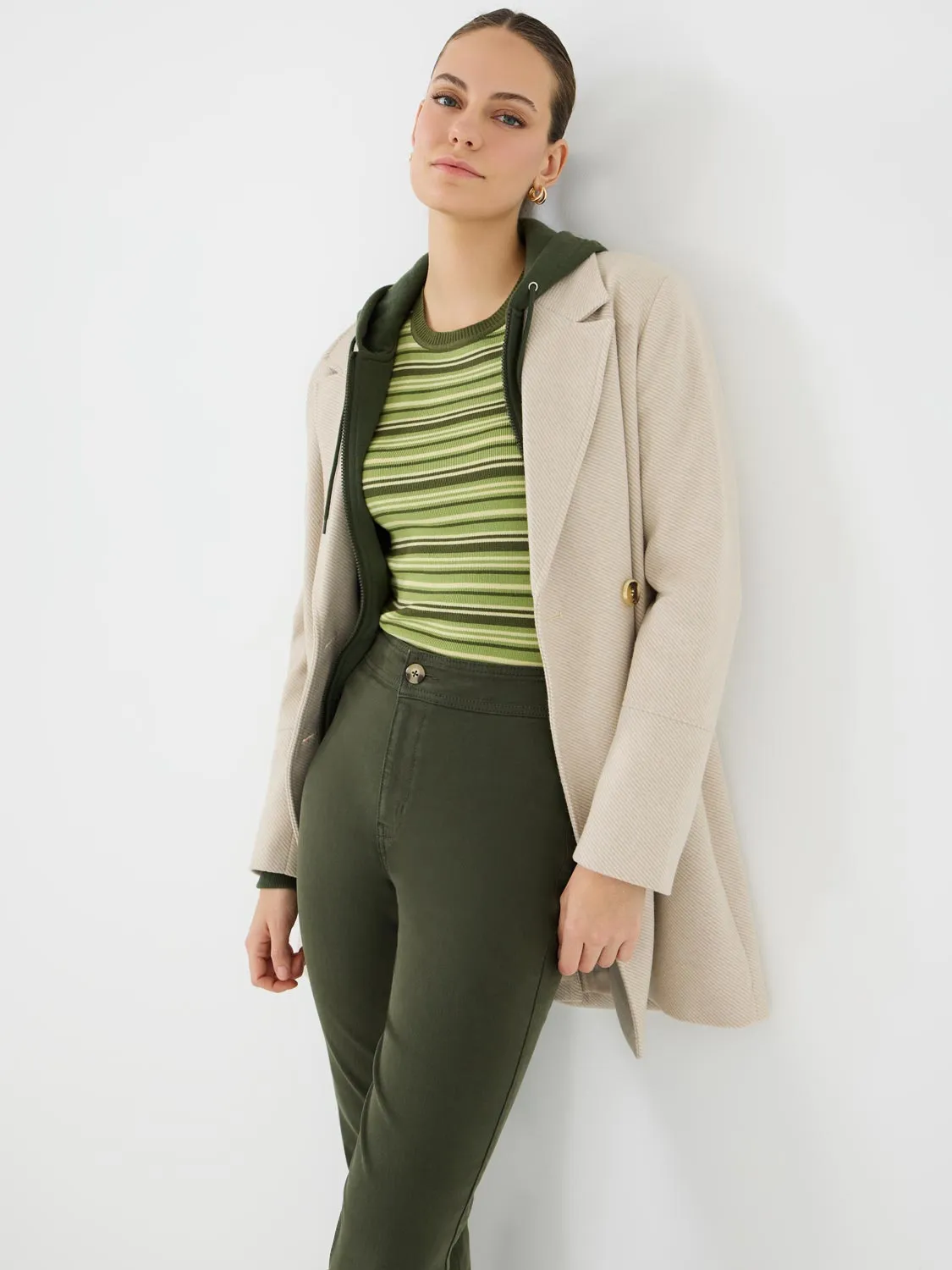 Striped Short Sleeve Sweater Work Ready