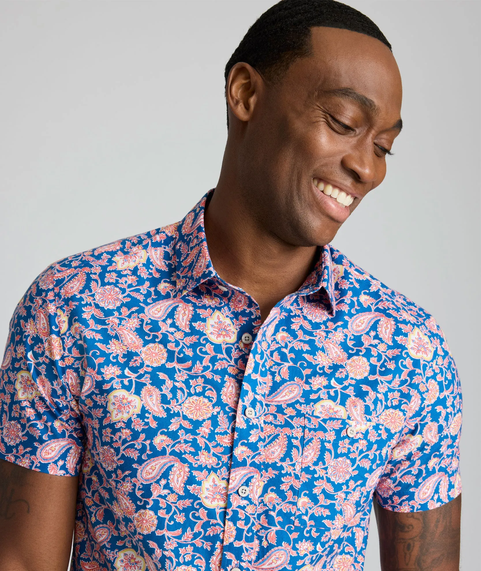 Summerweight Short-Sleeve Quarry Shirt Neat Look