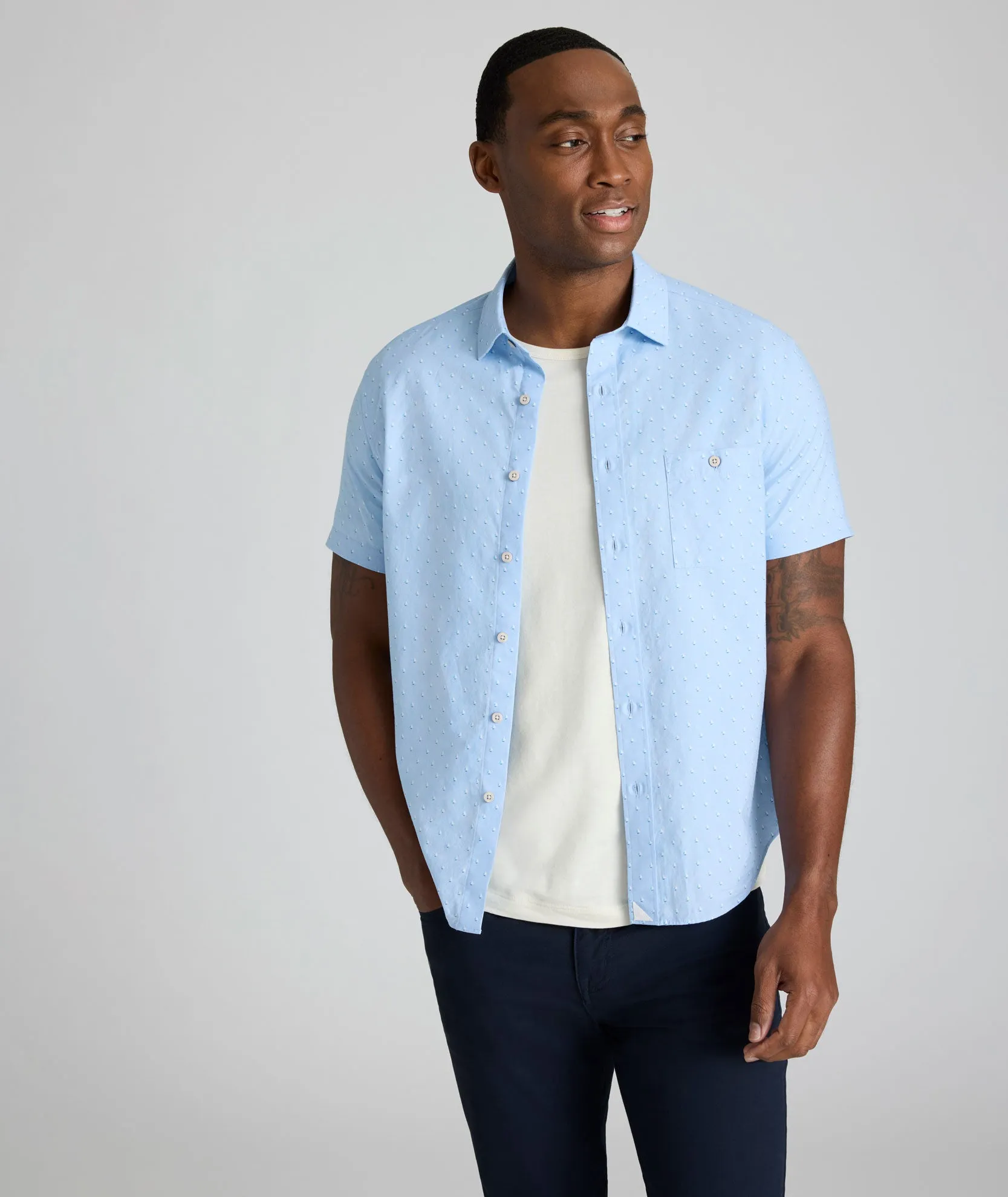 Summerweight Short-Sleeve Quinn Shirt Style Neutral