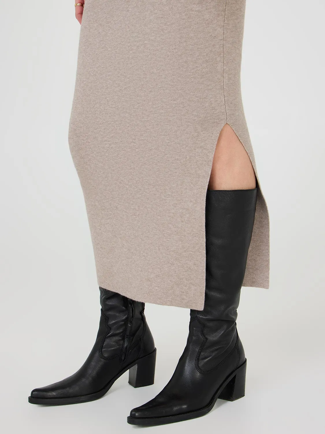 Sweater Knit Pencil Skirt basic piece