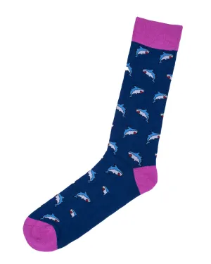 Swole Panda Bamboo Socks 1 Pair (sharks) active fit