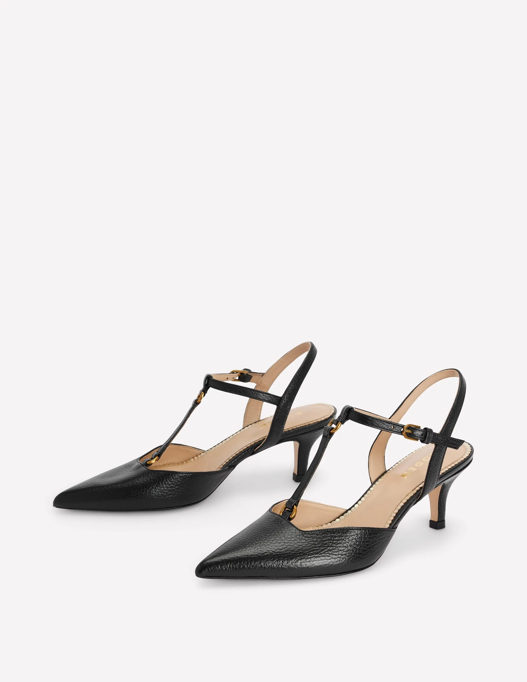 T-Bar Point Heels-Black youth energy