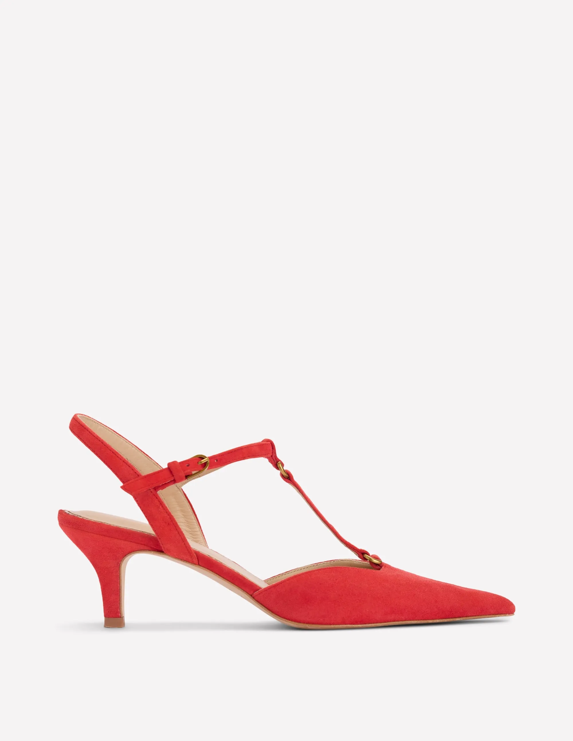 T-Bar Point Heels-Post Box Red birthday gift