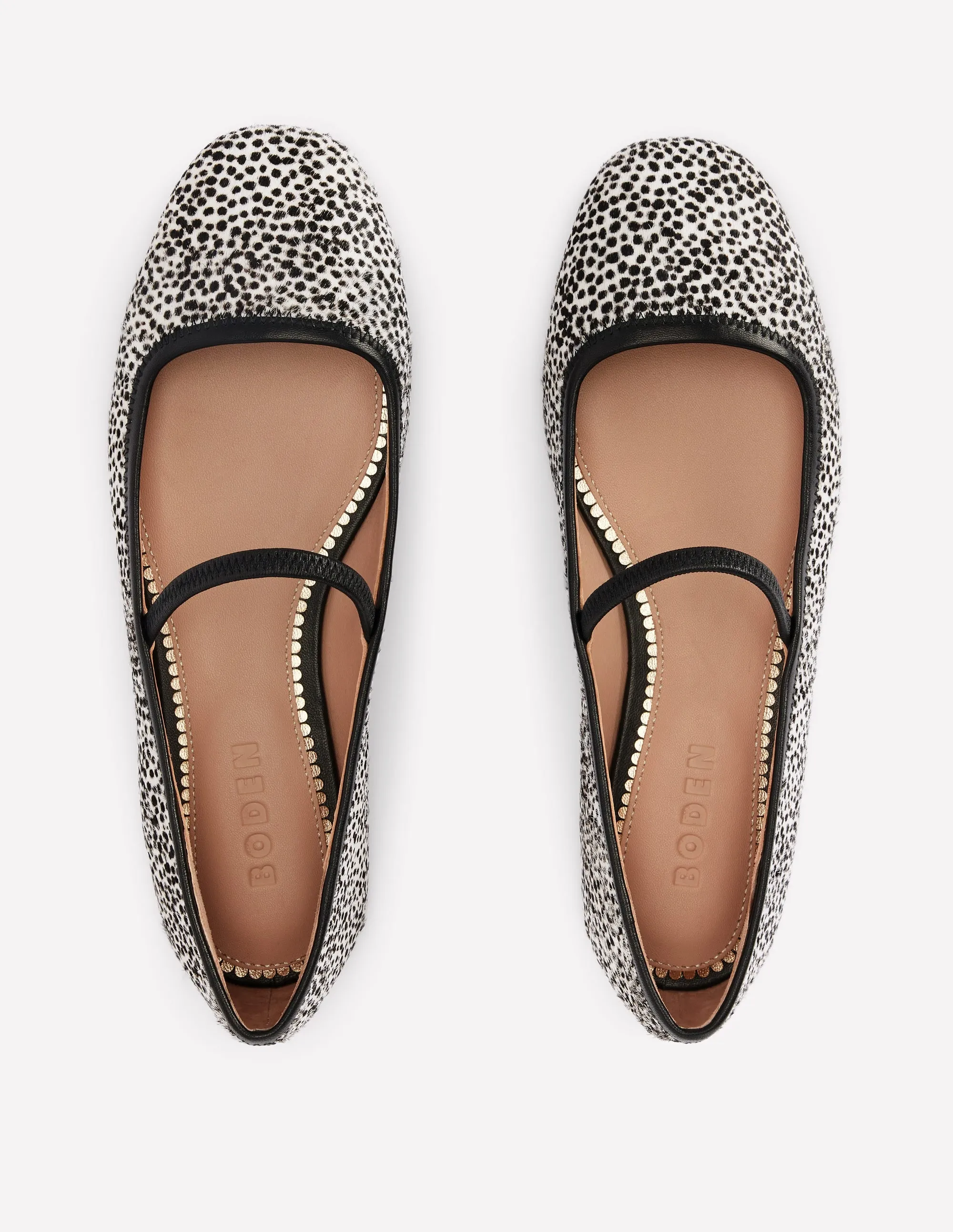 Thea Mary Jane Ballet Flats-Dalmation Pony personalized fit