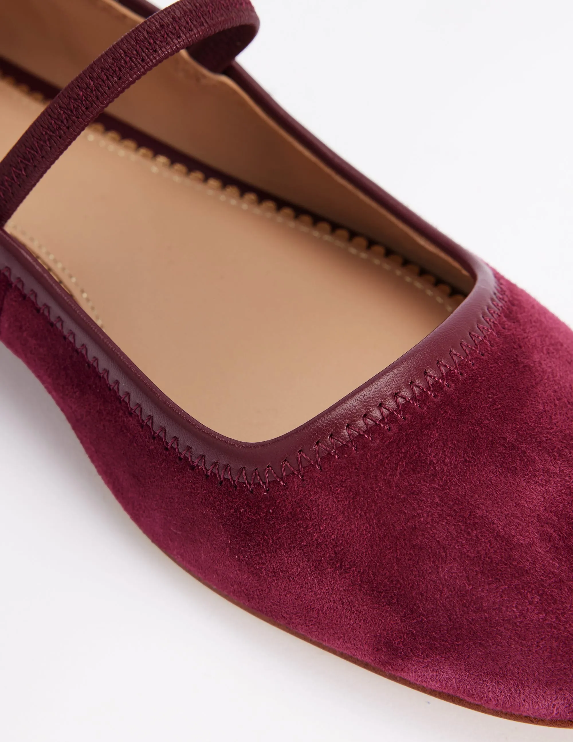 Thea Mary Jane Ballet Flats-Oxblood simple look