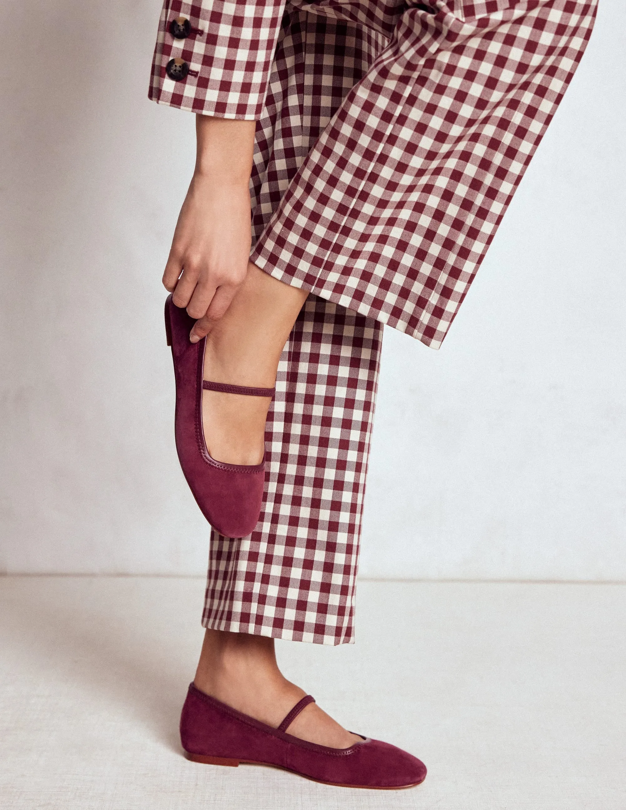 Thea Mary Jane Ballet Flats-Oxblood flexible comfort