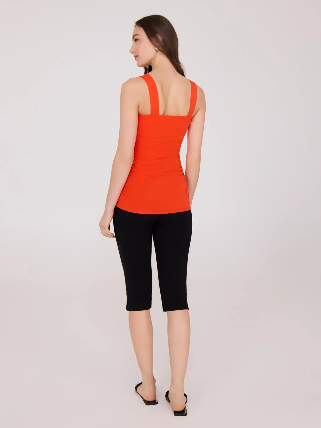 Thick Strap Shirred Tank Top laidback vibe