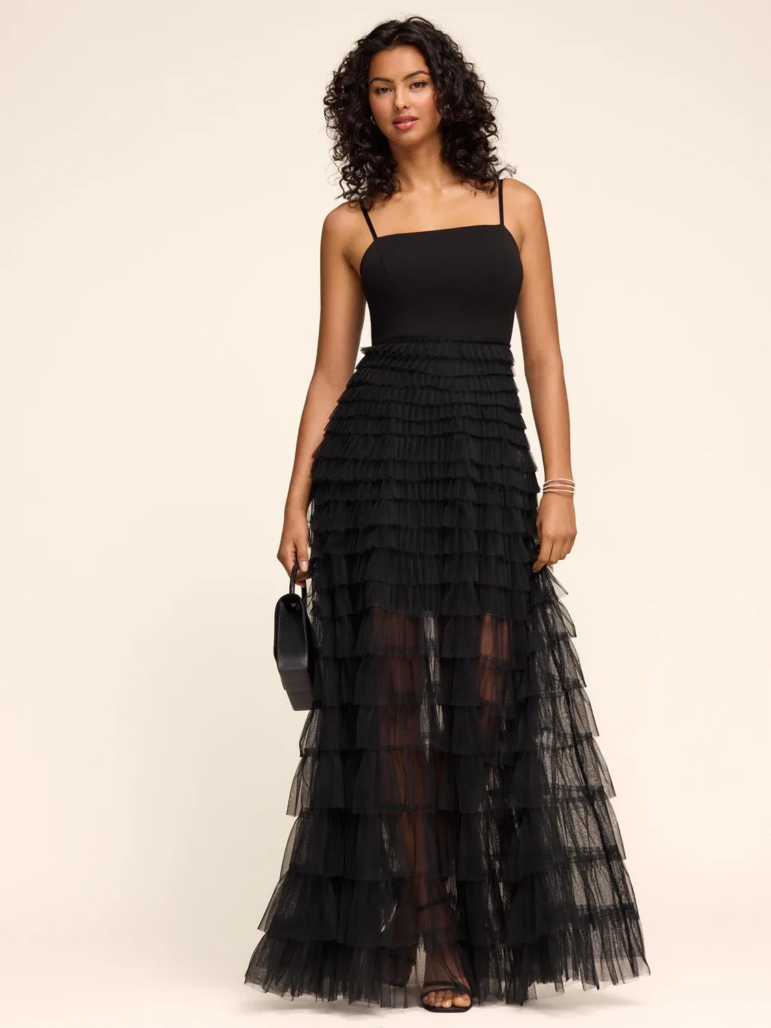 Tiered Gown With Tulle Skirt wardrobe essential