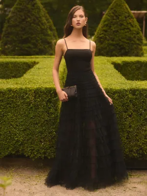 Tiered Gown With Tulle Skirt multi occasion
