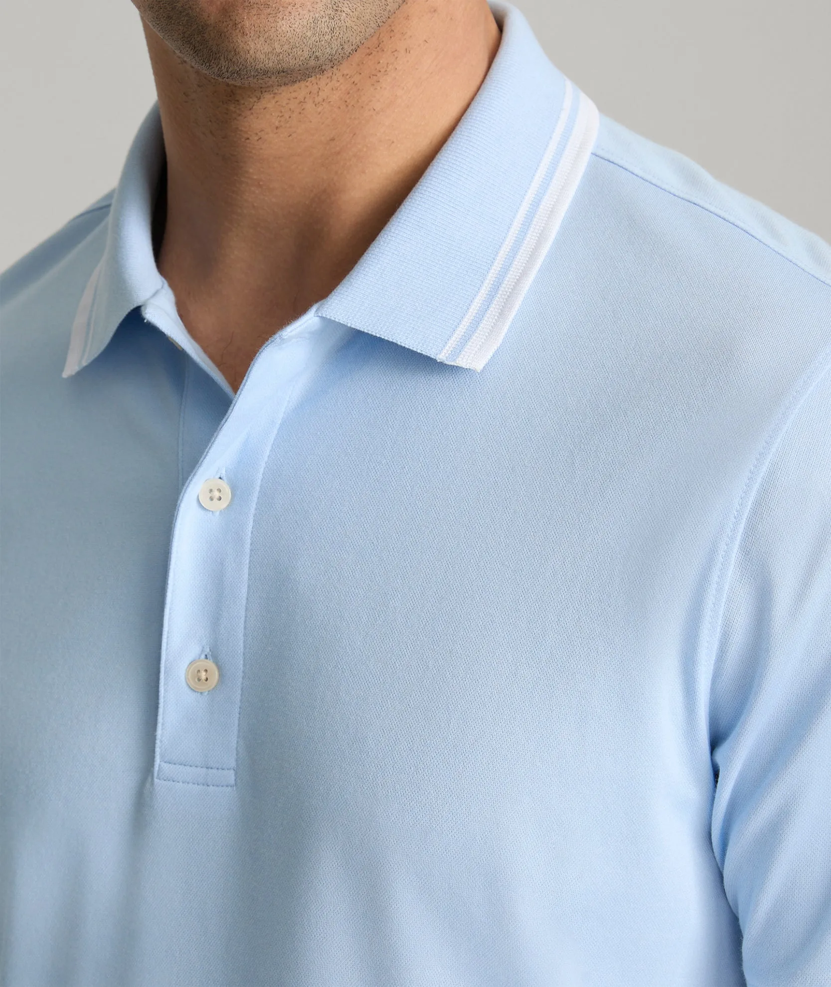Tipped Performance Polo off-duty mode