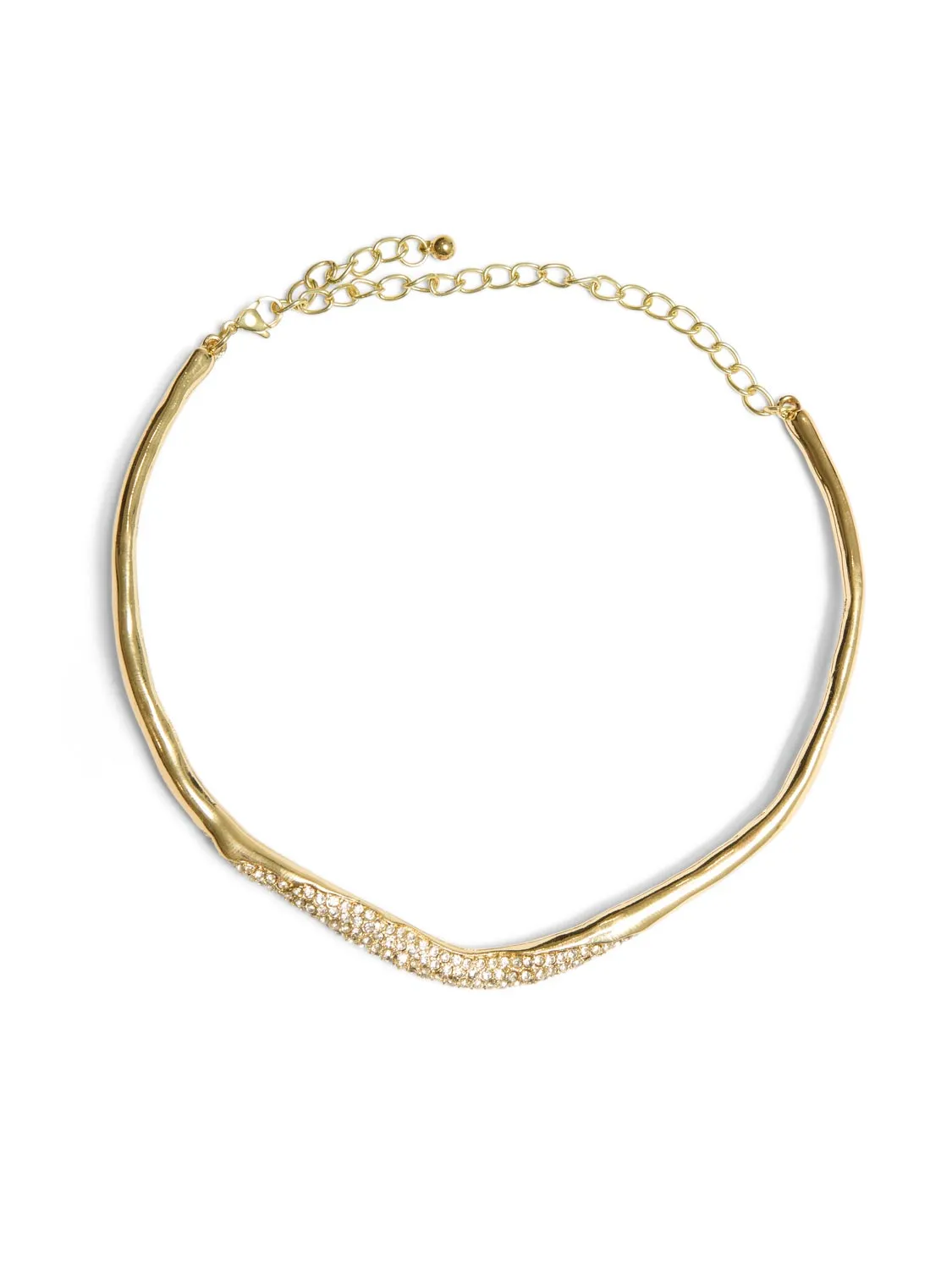 Torque Necklace With Pave Detail relaxed spirit