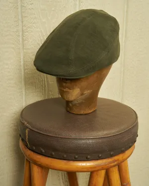 Touring Cap in Moss Moleskin snowy day