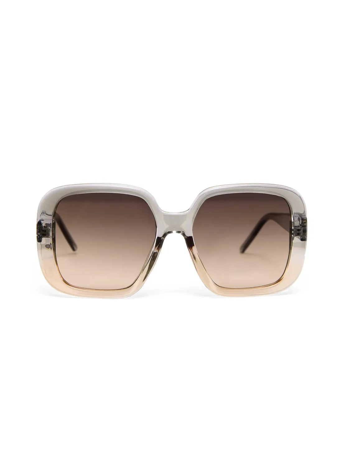 Translucent Oversized Square Frame Sunglasses Day Trip