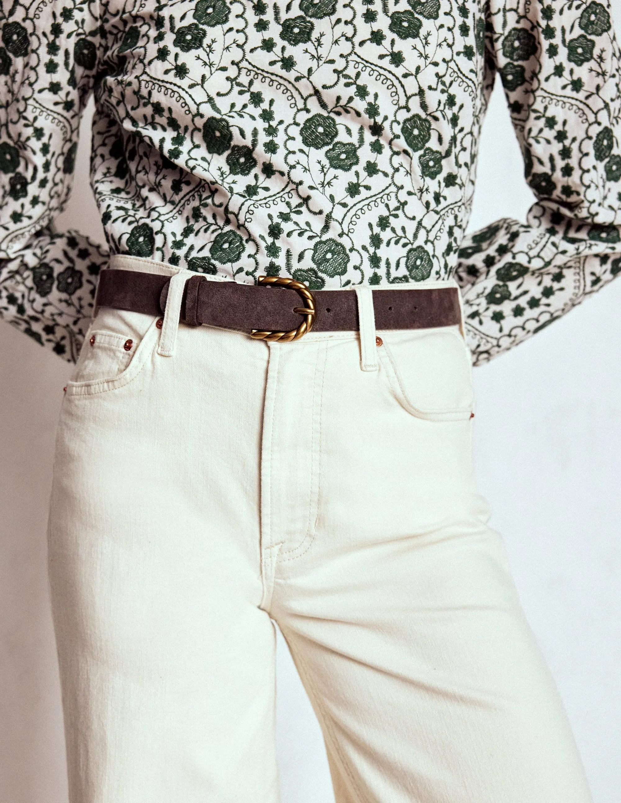 Twist Buckle Belt-Brown street ready
