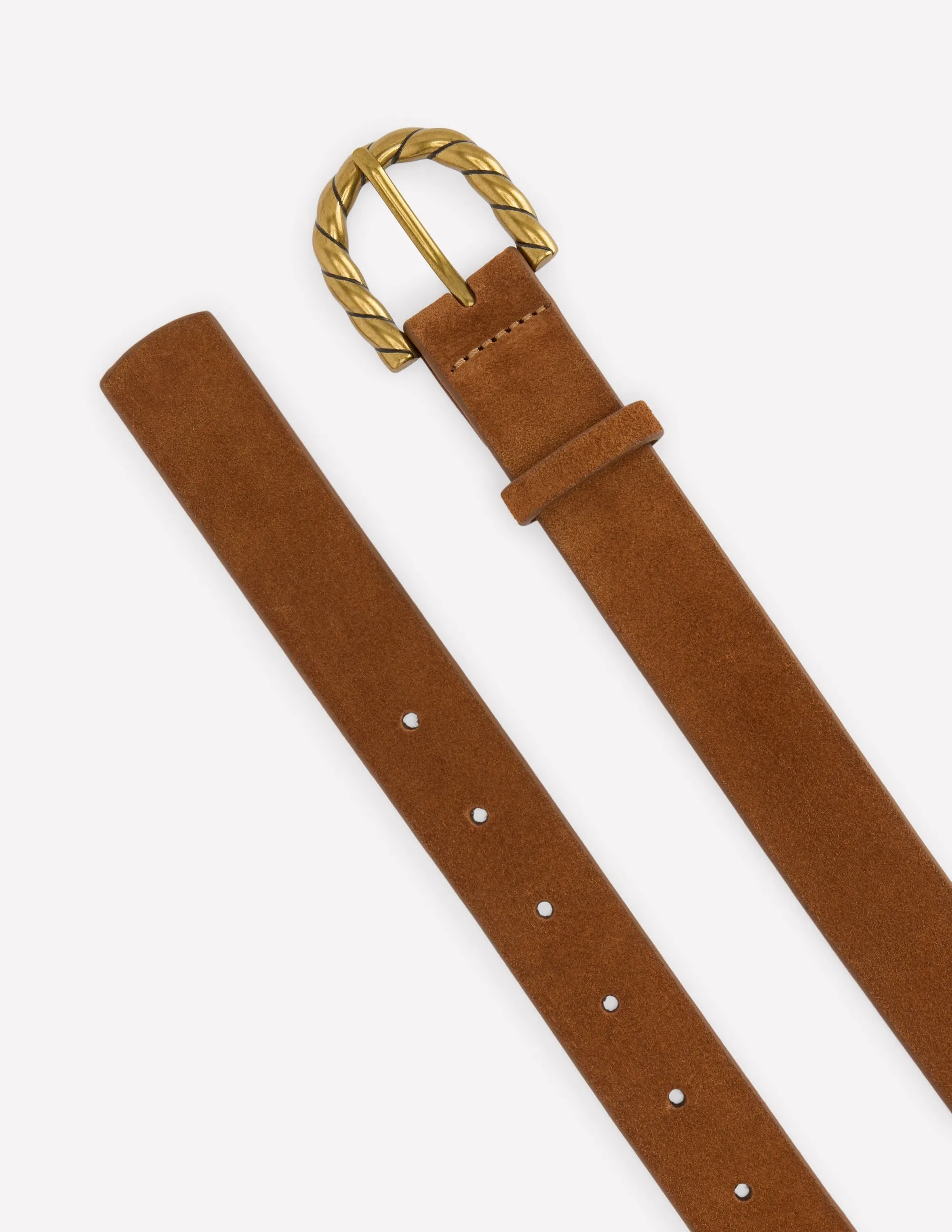 Twist Buckle Belt-Tan business smart