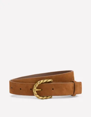 Twist Buckle Belt-Tan wear-free