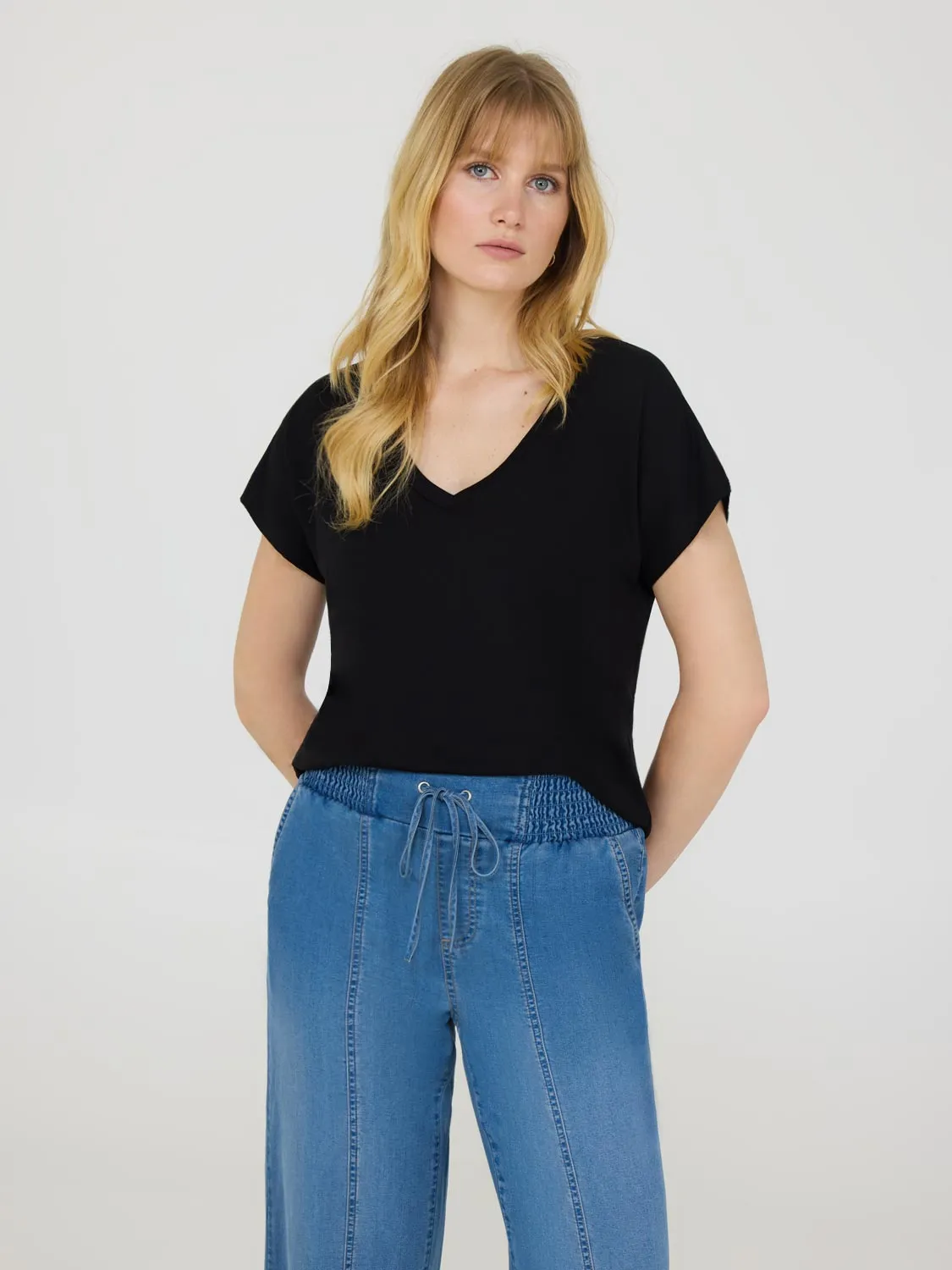 V-Neck Dolman Sleeve T-Shirt Pop Culture