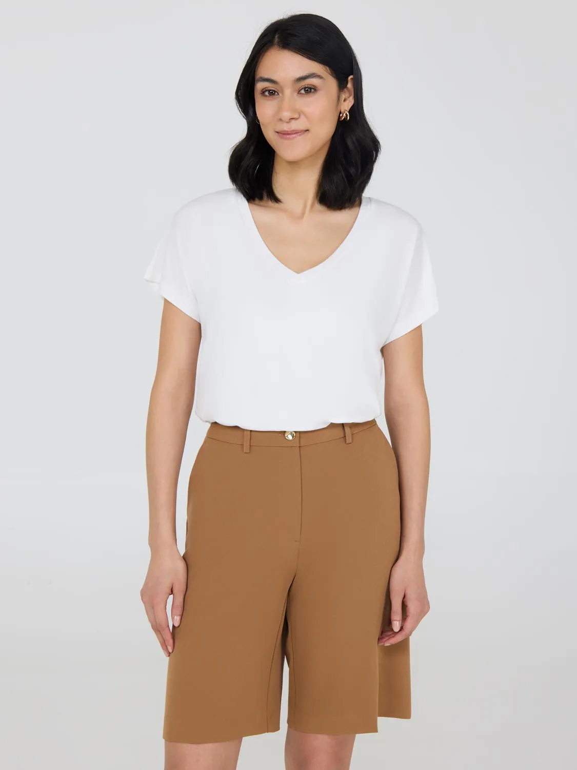 V-Neck Dolman Sleeve T-Shirt Fresh Silhouette
