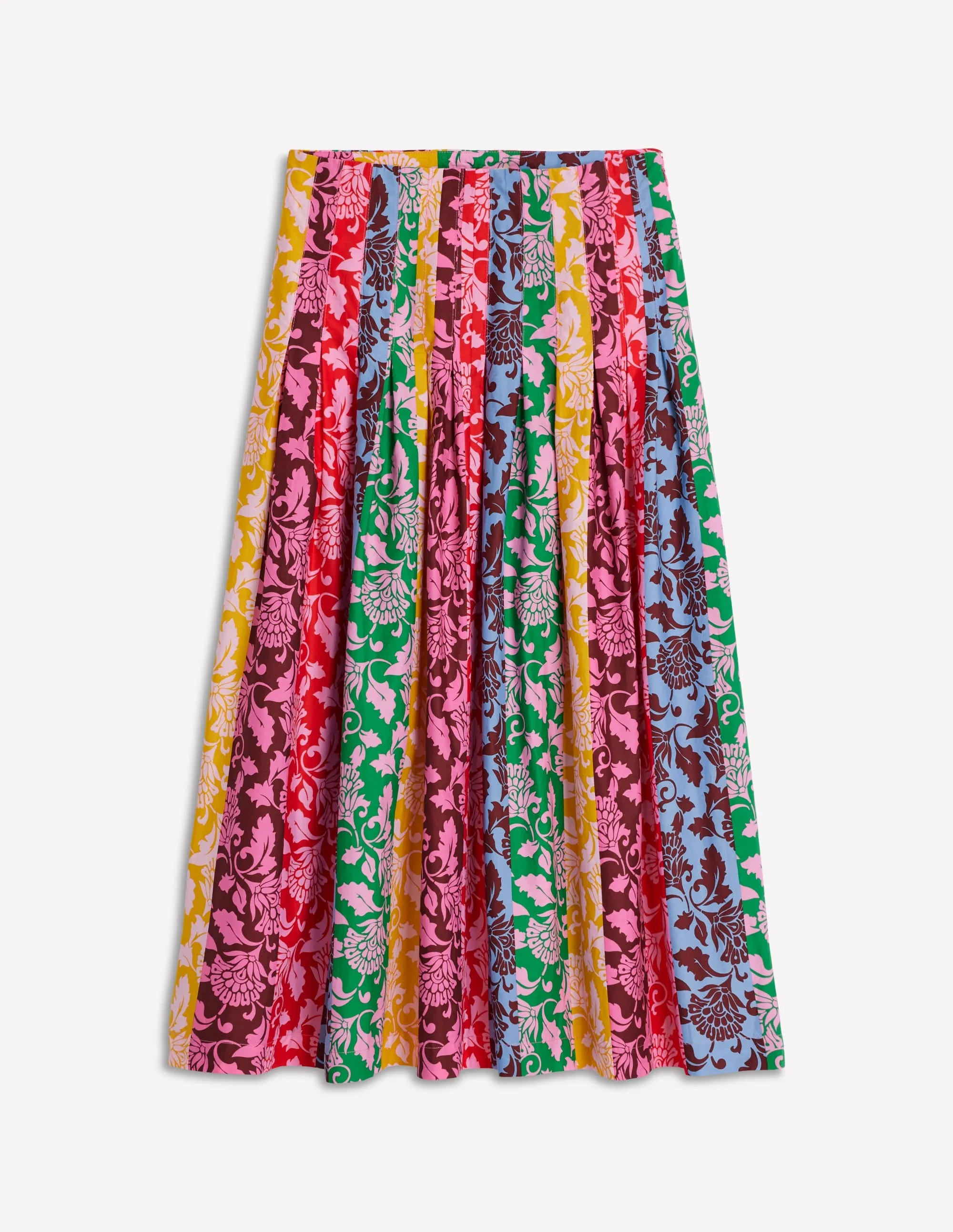 Valentina Poplin Midi Skirt-Multi, Ornate Vine Hotch fresh airy