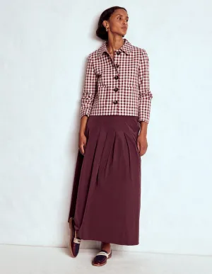 Valentina Taffeta Midi Skirt-Deep Wisteria retro trend