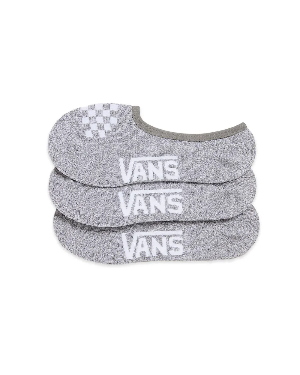 Vans Classic Canoodle Socks 3 pairs (checkerboard heather grey) barely there