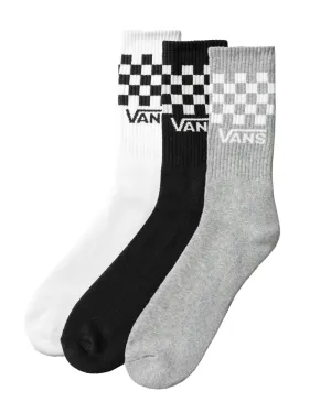 Vans Classic Crew Socks 3 Pairs (checkerboard black/white) grip hold