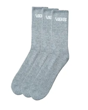 Vans Classic Crew Socks 3 Pairs (heather grey) energy vibe