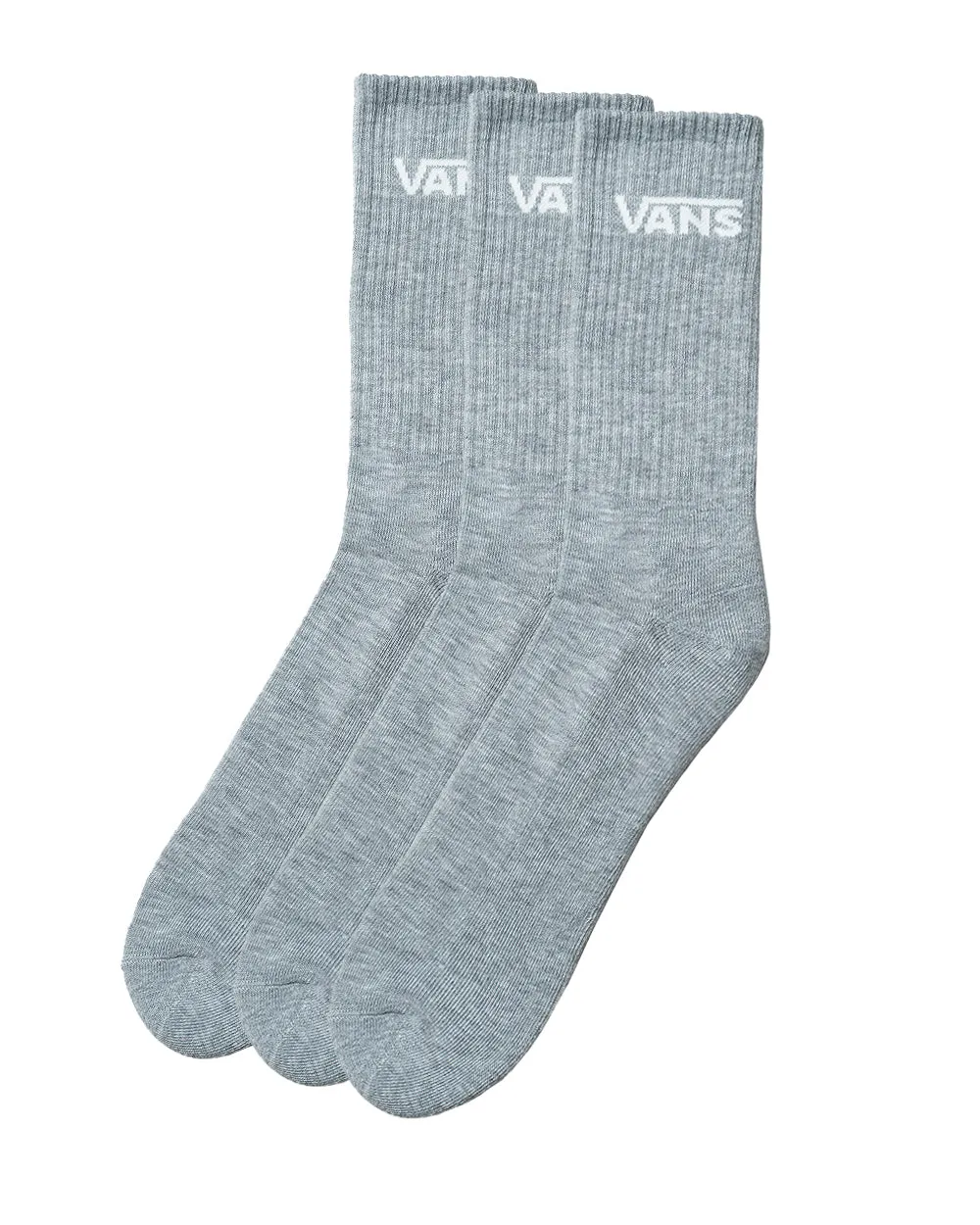 Vans Classic Crew Socks 3 Pairs (heather grey) energy vibe