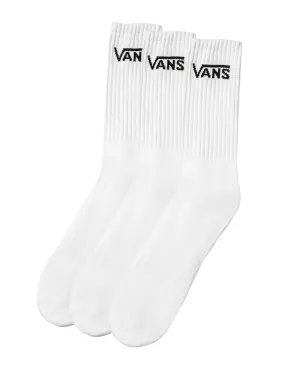 Vans Classic Crew Socks 3 Pairs (white) cushion tech