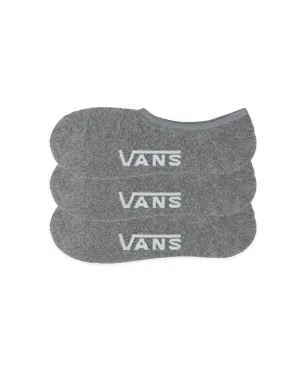 Vans Classic No Show Socks 3 pairs (rox heather grey) travel ease