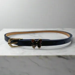 Vegan Leather Belt with Butterfly Accents timeless touch