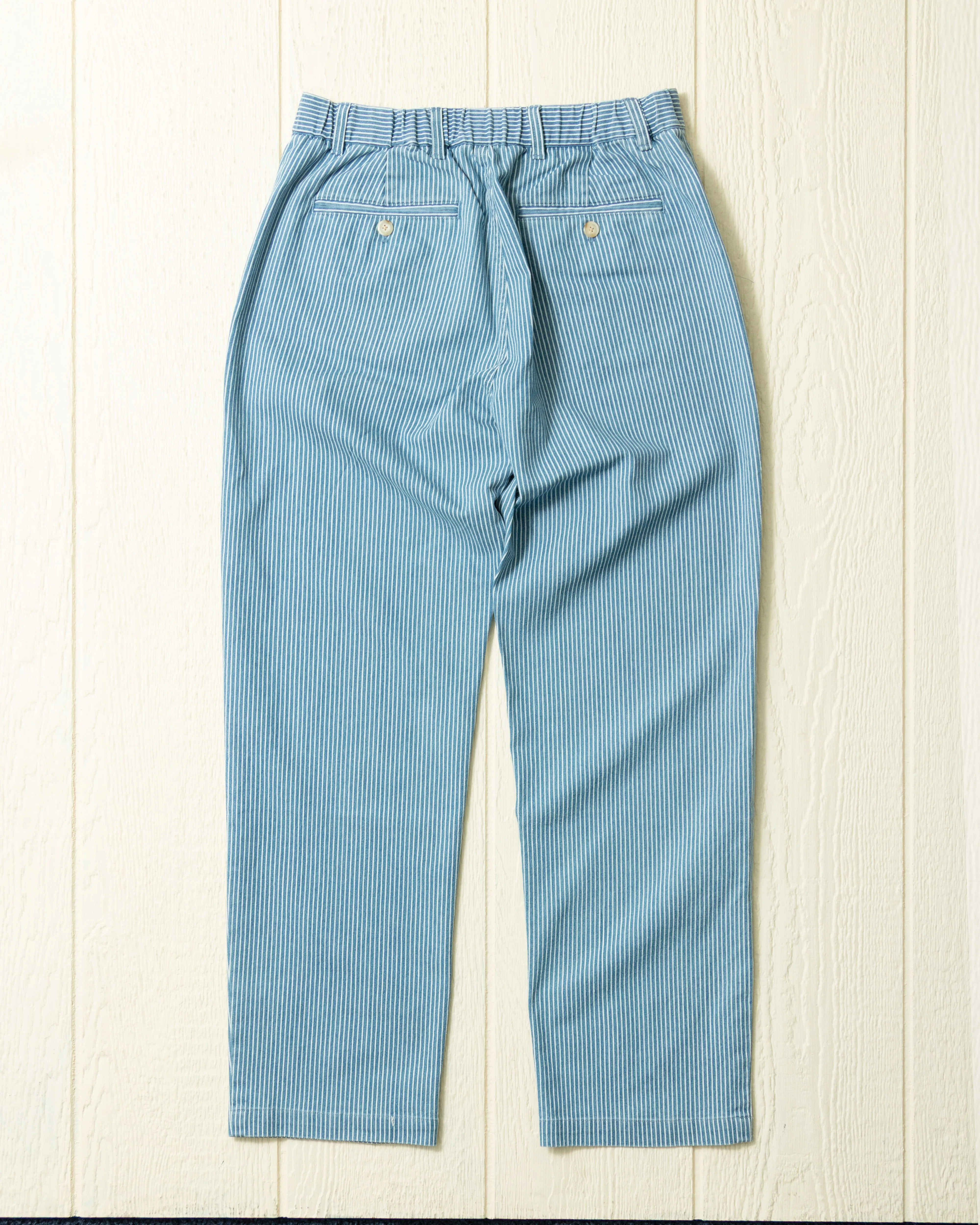 Ventura Pant in Railroad Stripe Denim handcrafted quality