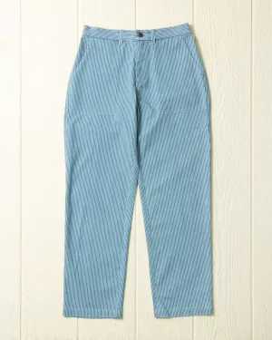 Ventura Pant in Railroad Stripe Denim wide leg