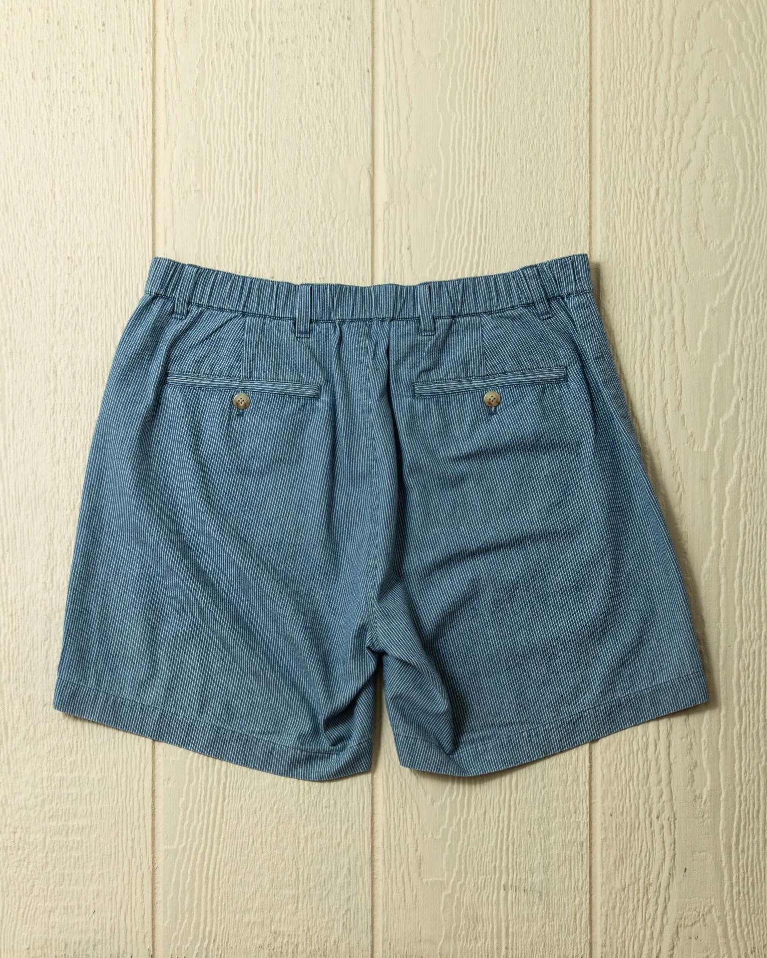 Ventura Short in Denim Blue Hickory Stripe variety match