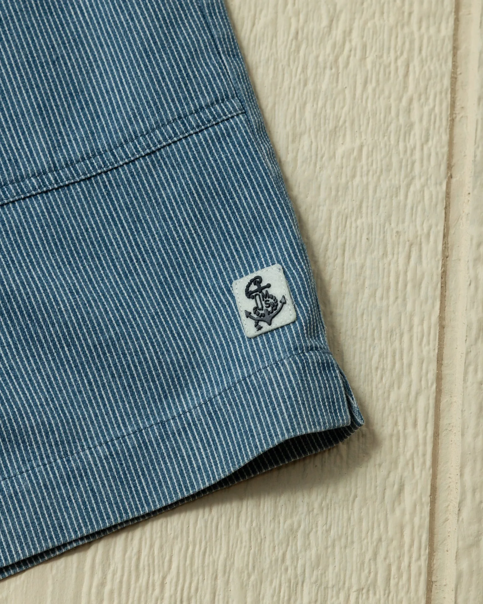 Ventura Short in Denim Blue Hickory Stripe variety style