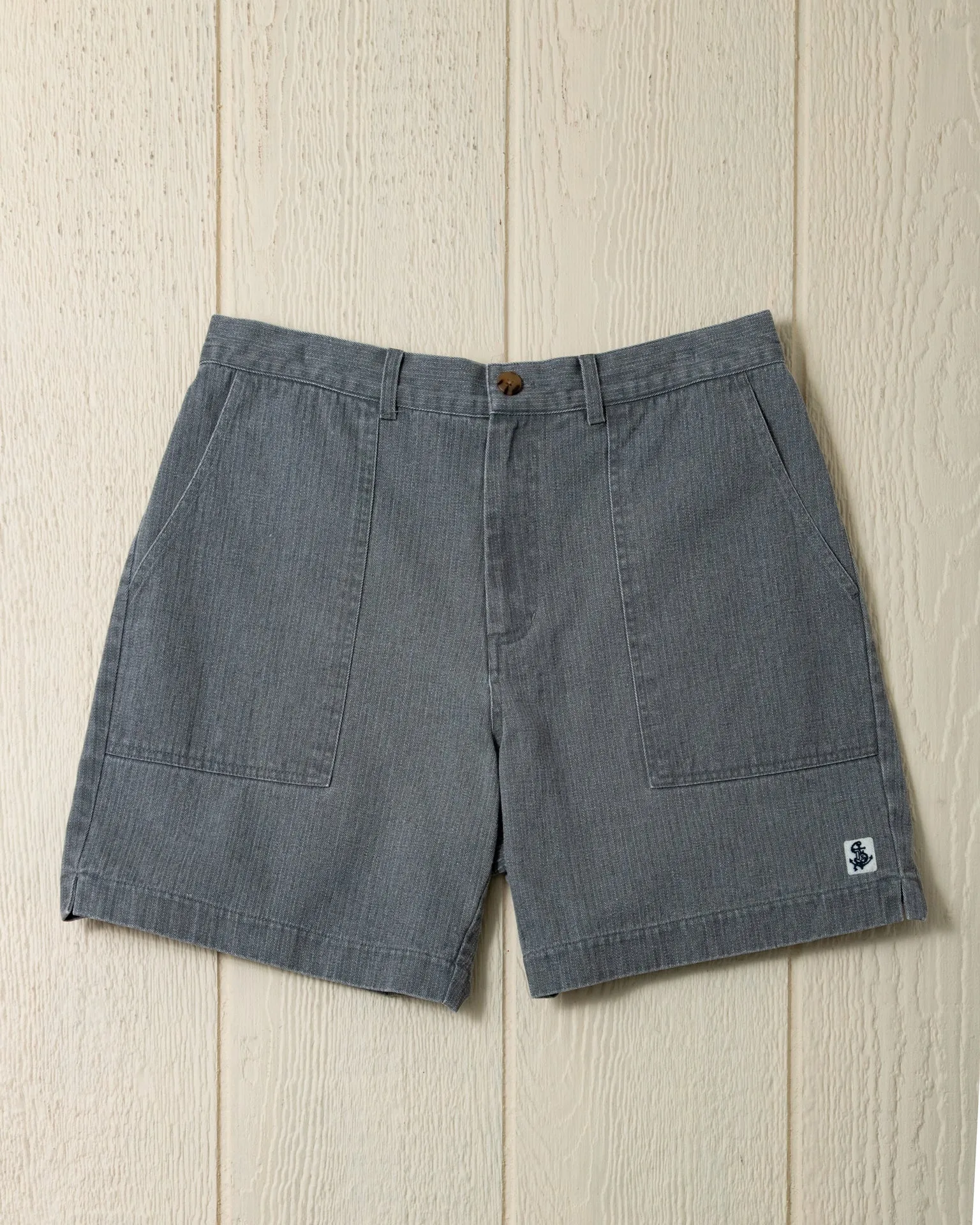 Ventura Short in Graphite Salt Washed Herringbone youth energy