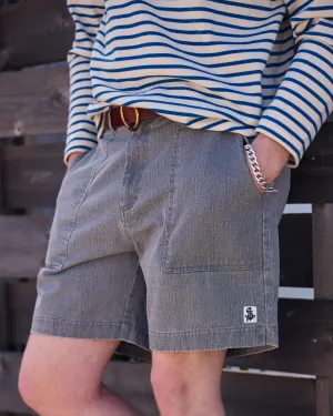 Ventura Short in Graphite Salt Washed Herringbone fashion versatile