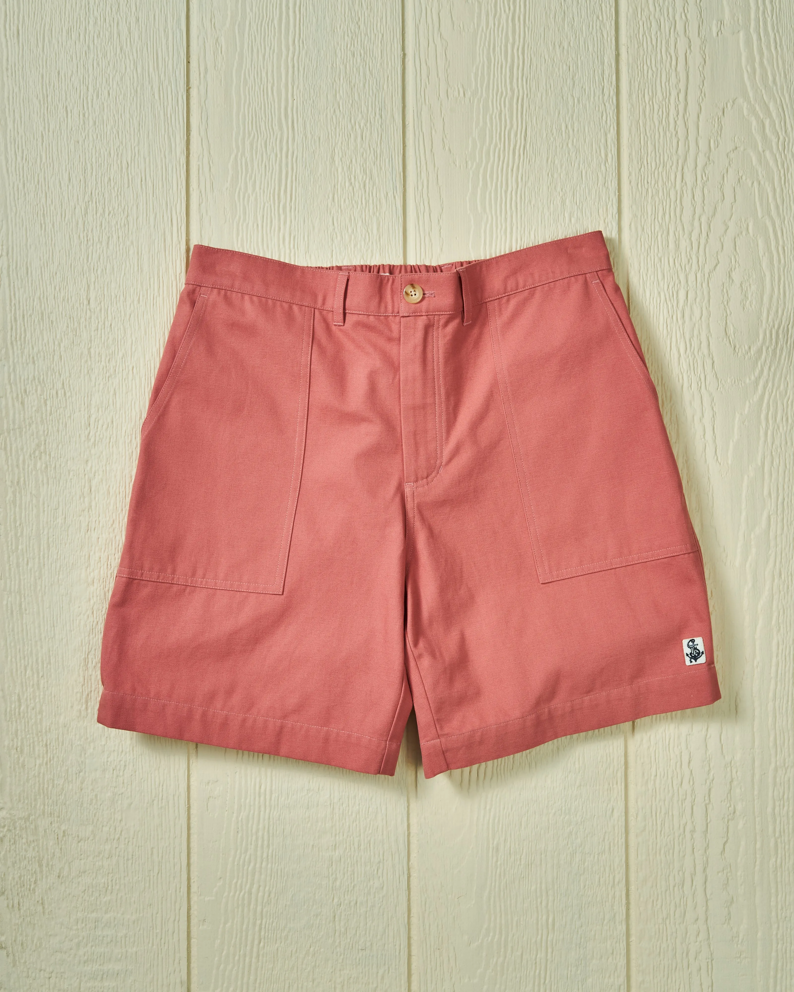 Ventura Short in Nautical Red Canvas summer casual