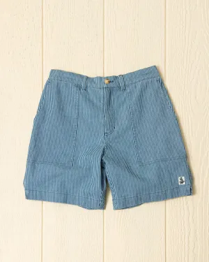 Ventura Short in Railroad Stripe Denim trendy gear