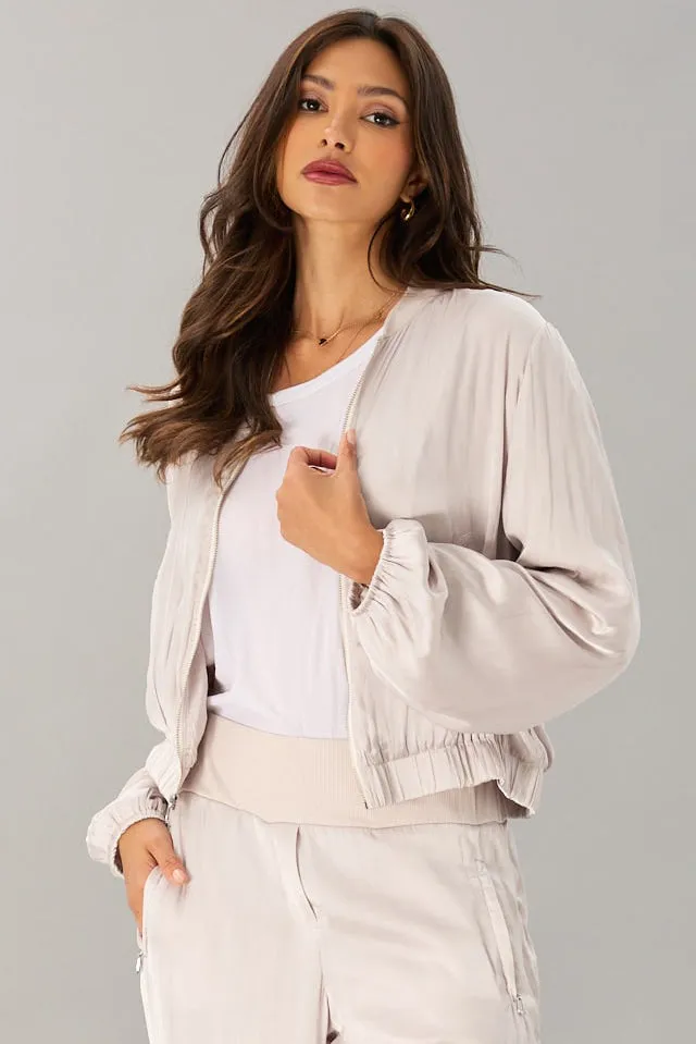 Vintage Satin Bomber easy chill set