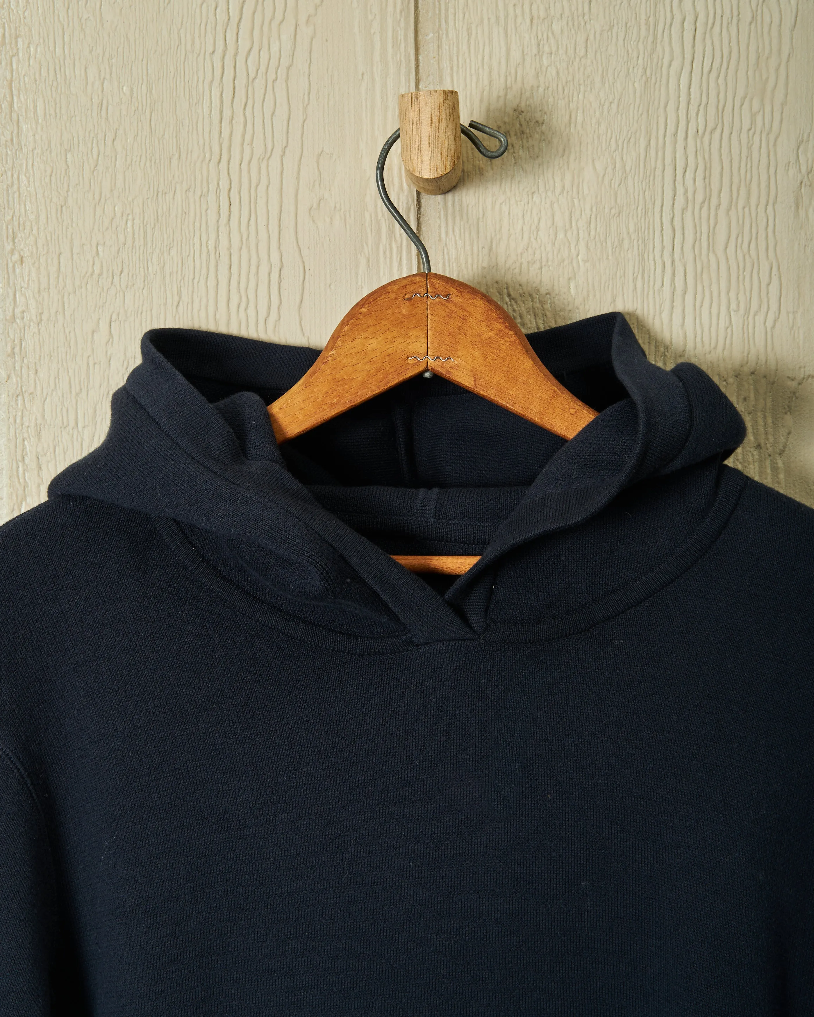 Wharf Knit Hoodie in Navy fall favorite