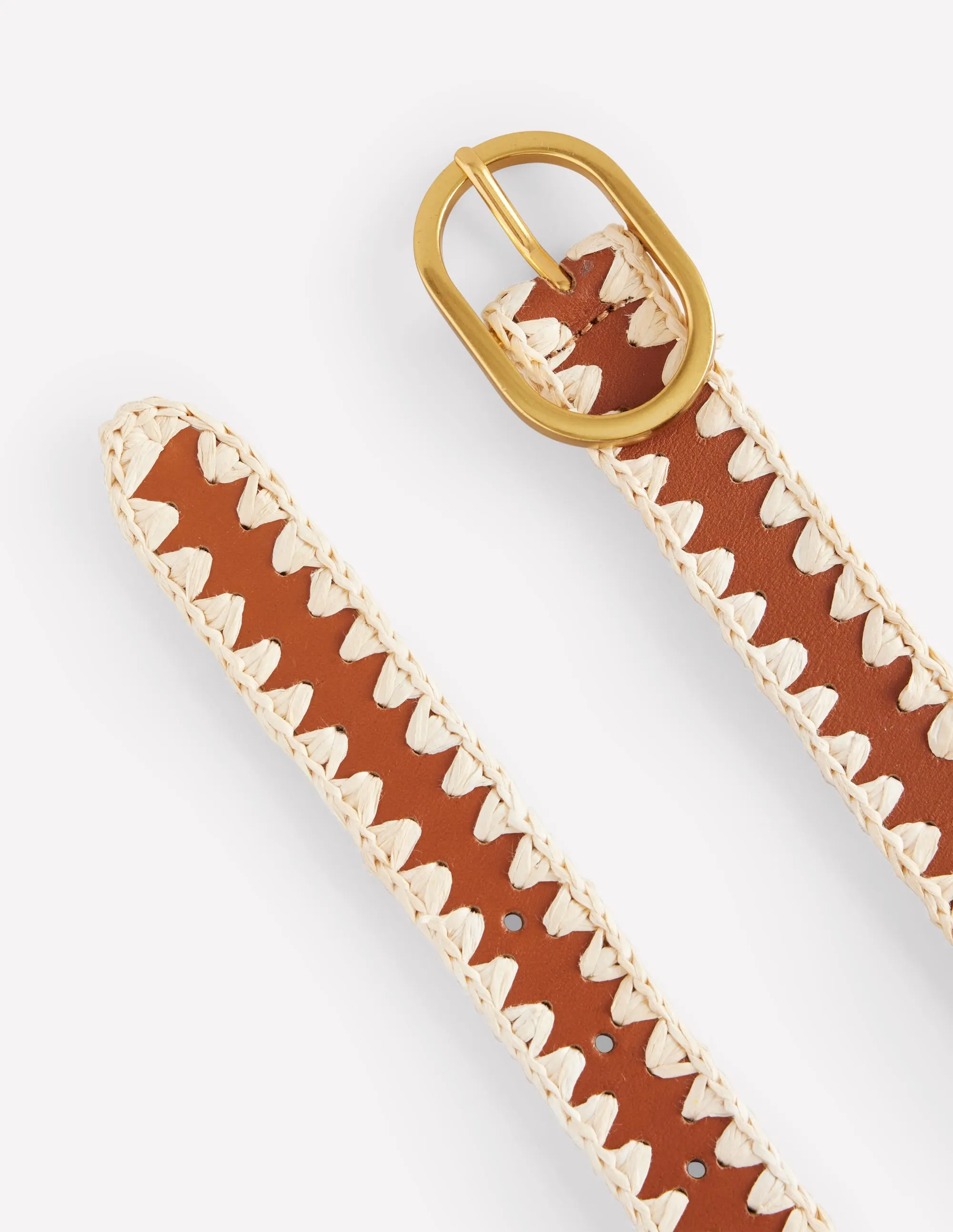 Whipstitch Classic Belt-Tan solid form